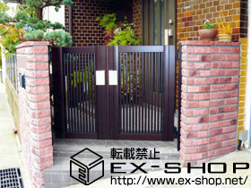の門扉 シャレオR2型 両開き 施工例