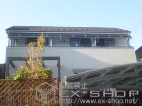 のバルコニー・ベランダ屋根 ライザーテラスII R型 屋根タイプ 三連棟 積雪〜20cm対応 施工例