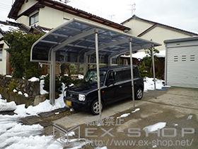 のカーポート レイナキャップポート50 積雪〜50cm対応+着脱式サポート 標準・ハイルーフ兼用 施工例