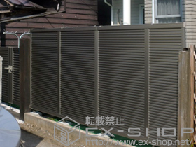 のフェンス・柵 ハイスクリーンフェンスA型 フリーポールタイプ 施工例