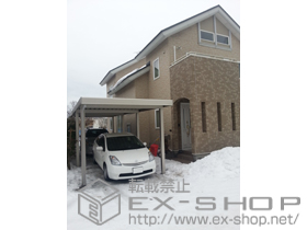 のカーポート ジーポートneo Aタイプ 縦連棟 角柱仕様 標準鼻隠し 積雪〜100cm対応 施工例