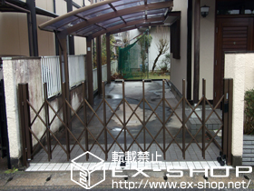 のカーゲート トリップゲート PA型 ノンレール 片開き 施工例