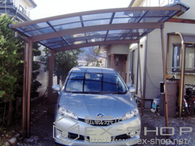 のカーポート レイナポート 積雪〜20cm対応+着脱式サポート 2本入 施工例