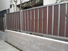 のフェンス・柵 ライフモダンII TS型フェンス フリーポールタイプ 施工例