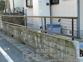 のフェンス・柵 レスティナメッシュフェンス2型 自由柱施工 施工例