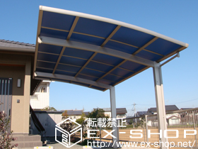 のカーポート レイナポートZ 積雪〜20cm対応＋着脱式サポート 2本 施工例