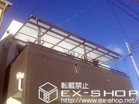 のバルコニー・ベランダ屋根 ライザーテラスII F型 屋根タイプ 連棟 積雪〜20cm対応 施工例