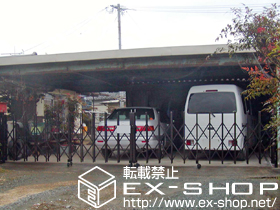 のカーゲート トリップゲート PB型 ノンレール 両開き 64W(32S+32M) 施工例