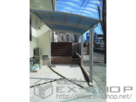 のカーポート レイナポート 積雪〜20cm対応+枯葉よけネット 施工例