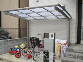LIXIL リクシル(TOEX)のサイクルポート・自転車置き場 メジャーポートII Rタイプ ミニ 積雪～20cm対応 施工例