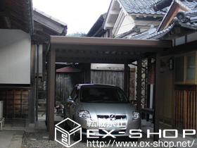 のカーポート ジーポートneo 1台用 角柱仕様 標準鼻隠し 積雪〜150cm対応 施工例