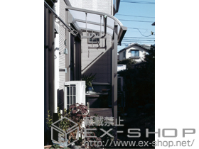 のテラス屋根 ライザーテラスII R型 テラスタイプ 単体 積雪〜20cm対応+吊下げ物干し　標準2本入り+壁付け物干し　標準2本入り 施工例