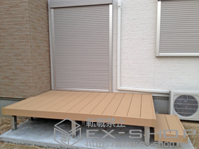 のウッドデッキ リウッドデッキ 200+独立式リウッドステップ2型 施工例