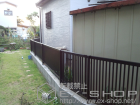 のフェンス・柵 エクスラインフェンス13型 自由柱施工 施工例