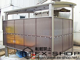 のサイクルポート・駐輪場 カーブパークシグマIII 波板3面囲いH12 施工例