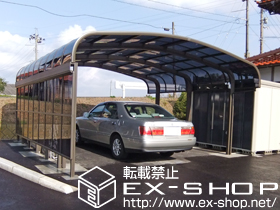 のカーポート テールポートシグマIII 1500 ワイド 積雪〜50cm対応＋サイドパネル Ｈ800+800 施工例