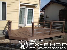 のウッドデッキ リコステージII 異型＋リコステージII デッキフェンス 施工例