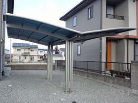 のカーポート カーブポートシグマIII Y合掌 積雪〜30cm対応 施工例