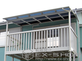 のバルコニー・ベランダ屋根 パワーアルファF型 アクトステージ用屋根タイプ 単体 積雪〜30cm対応 施工例