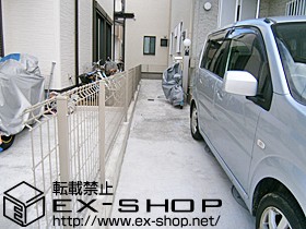 のフェンス・柵 ハイグリッドフェンスUF8型 フリーポールタイプ 施工例