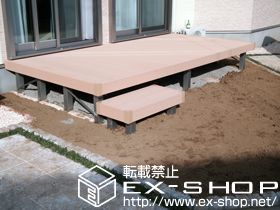 のウッドデッキ リウッドデッキ 200 単体 ＋独立リウッドステップ2型 施工例