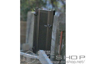 の門扉 プレシオス門扉 縦格子 片開き 柱使用 施工例