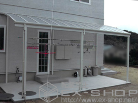 のテラス屋根 パワーアルファ L型 テラスタイプ 連棟 積雪〜30cm対応 施工例