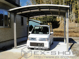 のカーポート カーブポートシグマIII ワイド 積雪〜30cm対応+屋根材ホルダー 施工例