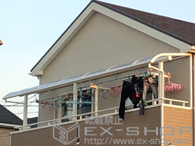 のバルコニー・ベランダ屋根 ヴェクターテラス R型 屋根タイプ 連棟 積雪〜20cm対応 施工例