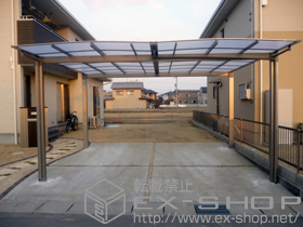 のカーポート エックスルーフ ワイド 積雪〜20cm対応 施工例