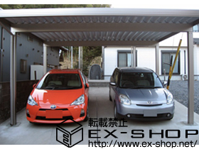 のカーポート テリオスポートＩＩＩ 1500 2台用 角柱仕様 積雪〜50cm対応 施工例