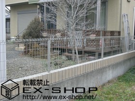 のフェンス・柵 イーネットフェンス1F型 自由柱タイプ 施工例