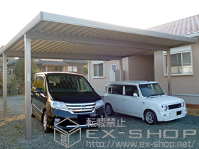 のカーポート テリオスポートIII 900 2台用 角柱4本 積雪〜30cm対応 施工例