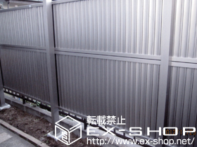 のフェンス・柵 プリレオR6型フェンス 多段柱施工 施工例