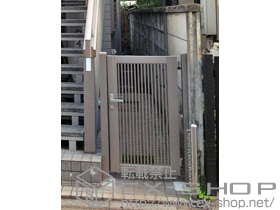 の門扉 プリレオR2型門扉 片開き 柱使用 施工例