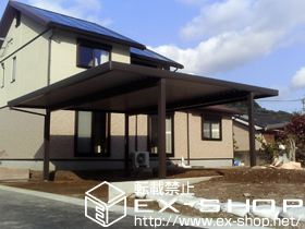 のカーポート テリオスポートIII 900 2台用 角柱仕様 積雪〜30cm対応 施工例