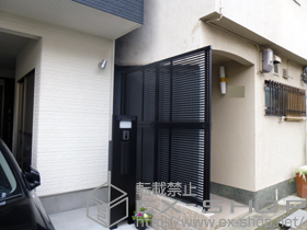 のフェンス・柵 エクスラインフェンス1型 フリーポールタイプ 施工例