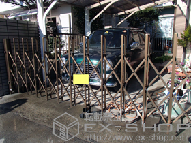 のカーゲート トリップゲートPA型(錠無し) ノンレール 片開き35S 施工例