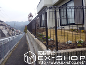 のフェンス・柵 ハイグリッドフェンス11型 フリーポールタイプ 施工例