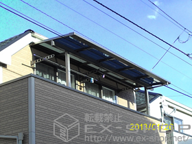 のバルコニー・ベランダ屋根 ライザーテラスII F型 屋根タイプ 単体 積雪〜20cm対応 施工例