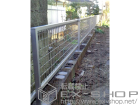 のフェンス・柵 レスティナメッシュフェンス2型 自由柱施工 施工例