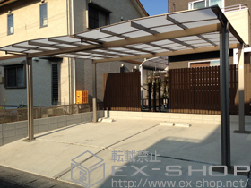 のカーポート エックスルーフ ワイド 積雪〜20cm対応 施工例