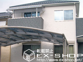 のバルコニー・ベランダ屋根 ヴェクターテラス R型 屋根タイプ 単体 積雪〜20cm対応＋吊り下げ物干し　標準　2本入 施工例