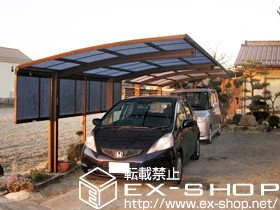 のカーポート プレシオスポート 積雪〜20cm対応+サイドパネル+着脱式サポート 2本入 施工例