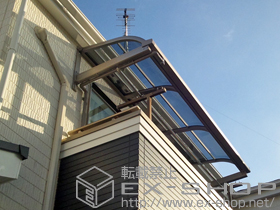 のバルコニー・ベランダ屋根 ライザーテラスII R型 ルーフタイプ 単体 積雪〜20cm対応 施工例