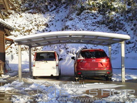 のカーポート カーブポートシグマIII ワイド 積雪〜30cm対応 施工例