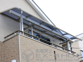 のバルコニー・ベランダ屋根 ヴェクター 屋根タイプ R型 単体 積雪〜20cm対応 施工例