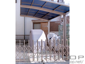 のカーポート カーブポートシグマIII 積雪〜30cm対応+収納式物干し竿 2本入り 標準セット 施工例