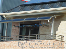 のバルコニー・ベランダ屋根 ヴェクターテラス R型 屋根タイプ 単体 積雪〜20cm対応＋吊り下げ式物干し 標準 施工例