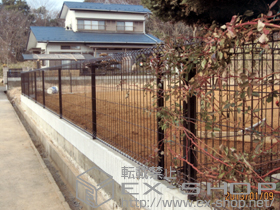 のフェンス・柵 イーネットフェンス1F型 自由柱タイプ 施工例